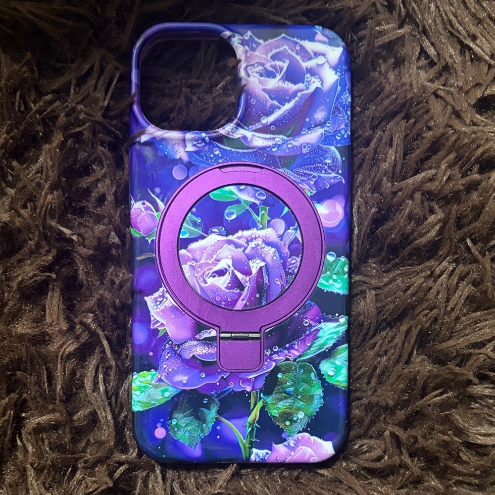 Purple Floral iPhone 14 Case